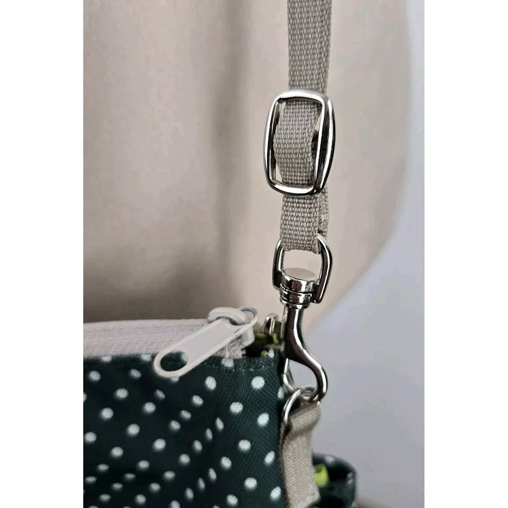 KAVU‎ Purse Bag Hip Crossbody Polka Dot Green